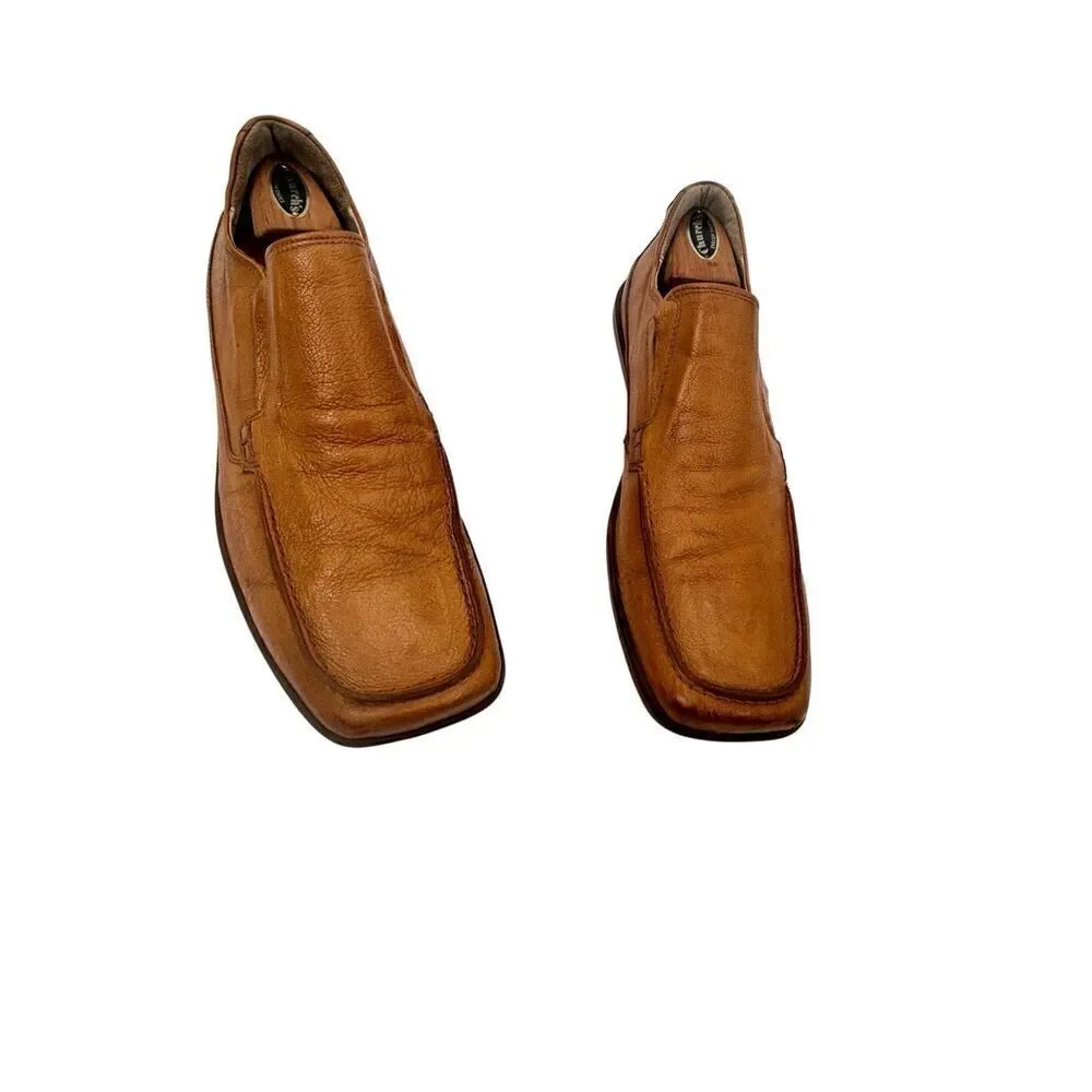 Calderone brown leather loafers made in Italy size 43 = 9 /10